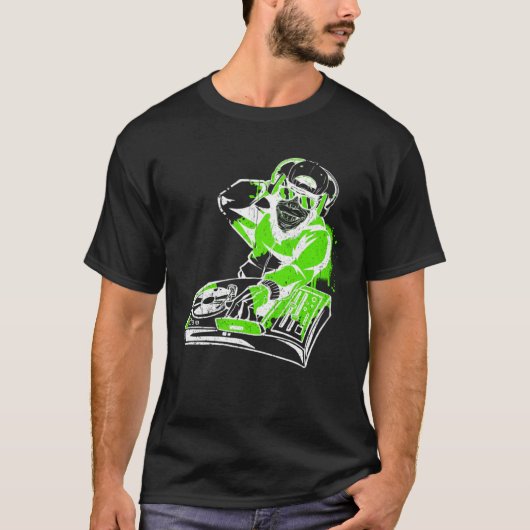 DJ Monkey Music Party Leuke Zonnebril Monkey Headp T-shirt (Voorkant)