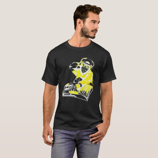DJ Monkey Music Party Leuke Zonnebril Monkey Headp T-shirt (Voorkant volledig)