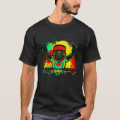 DJ Monkey Music Party Leuke Zonnebril Monkey Headp T-shirt (Voorkant)