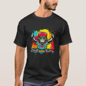 DJ Monkey Music Party Leuke Zonnebril Monkey Headp T-shirt (Voorkant)