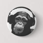 DJ MONKEY RONDE BUTTON 5,7 CM (Voorkant)