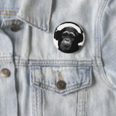 DJ MONKEY RONDE BUTTON 5,7 CM (In situ)