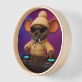 DJ Mouse Wall Clock | Grappig winterfeest De Dier (Hoek)