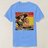 DJ Mujer Espaola Musica Retro Sombrero Cultural T-shirt (Design voorkant)