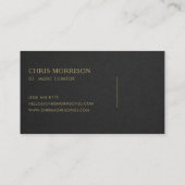 DJ Music Black Gold Professional Visitekaartje (Achterkant)