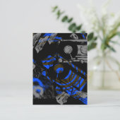 DJ Music Cassette Briefkaart (Staand voorkant)