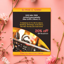 DJ Music Club Ansichtkaart Sjabloon