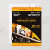 DJ Music Club Briefkaart (Voorkant / Achterkant)