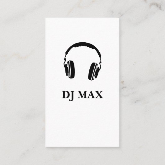 DJ, Music, Club, Visitekaartje (Voorkant)