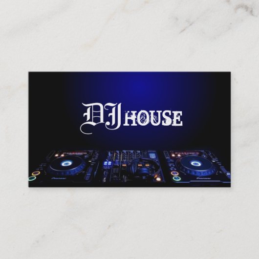 DJ, Music, Club, Visitekaartje (Voorkant)