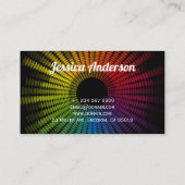 DJ Music Colorful Artist Sound Wave Creative Cool Visitekaartje (Achterkant)