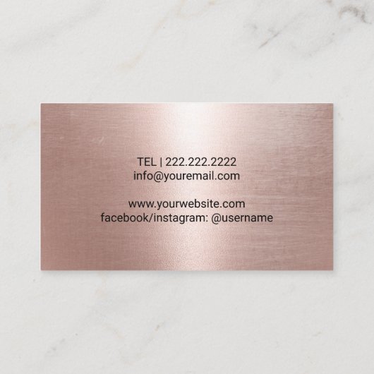 DJ Music Dejay Modern Blush Roos Gold Visitekaartje (Achterkant)