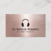 DJ Music Dejay Modern Blush Roos Gold Visitekaartje (Voorkant)