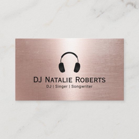 DJ Music Dejay Modern Blush Roos Gold Visitekaartje (Voorkant)