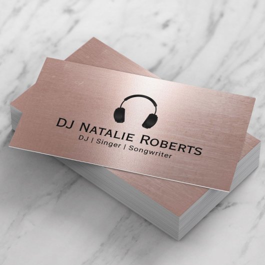 DJ Music Dejay Modern Blush Roos Gold Visitekaartje