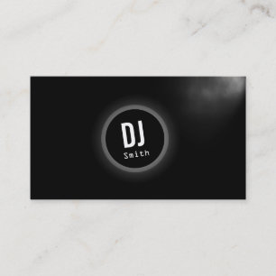 DJ Music Elegant Dark Monogram Visitekaartje