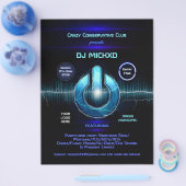 DJ Music en Dance Gig Flyer (Enkel)
