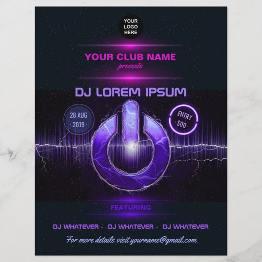 DJ Music en Dance Gig voegen foto's toe en nodigt  Flyer (Voorkant)