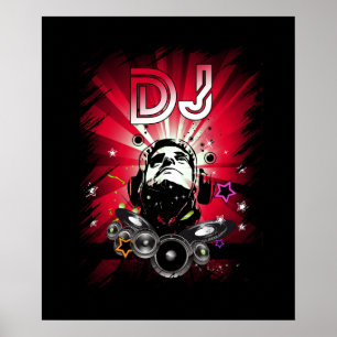 Dj Music Lover Music Player Sound Cool Poster