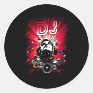 Dj Music Lover Music Player Sound Cool Ronde Sticker