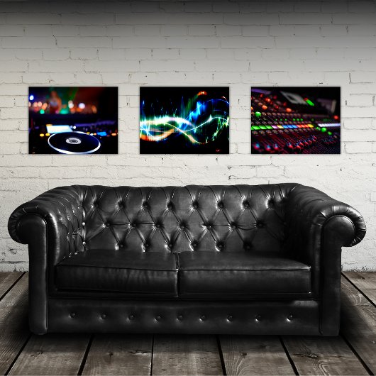 DJ Music Mixer Kleuren Print Set
