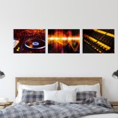 DJ Music Mixer Oranje Print Set (Slaapkamer)