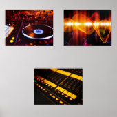 DJ Music Mixer Oranje Print Set (Voorkant)