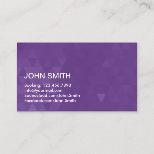 DJ Music Party Event Platenspeler Modern Visitekaartje (Achterkant)