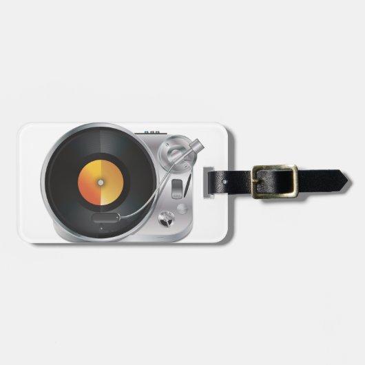 DJ Music Player Bagagelabel (Voorkant horizontaal)
