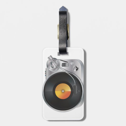 DJ Music Player Bagagelabel (Achterkant verticaal)