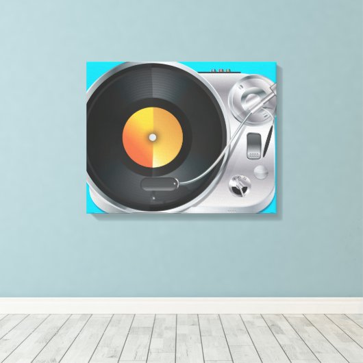 DJ Music Player Canvas Afdruk (Insitu (Houten vloer))