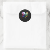 DJ Music Player Geluid Ronde Sticker (Tas)
