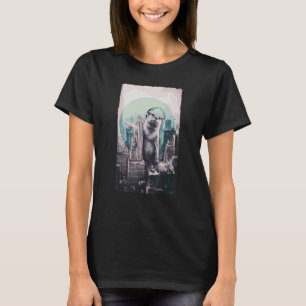 Dj Music Studio Giant Squirrel in City T-shirt