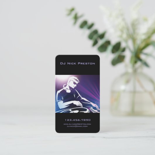DJ Music Visitekaartje (Staand voorkant)
