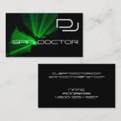 DJ Music Visitekaartjes Black Green (Voorkant / Achterkant)