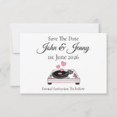 DJ Musician Wedding Save the Date (Voorkant)