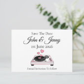 DJ Musician Wedding Save the Date (Staand voorkant)