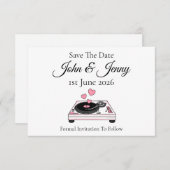 DJ Musician Wedding Save the Date (Voorkant / Achterkant)