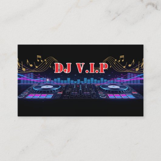DJ Muziek Beat Professioneel Visitekaartje (Voorkant)