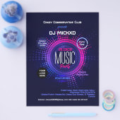 DJ-muziek en dansgig flyer (Enkel)
