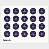 DJ-muziek en dansgig Ronde Sticker (Vel)