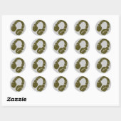 DJ muziek hoofdtelefoon Ronde Sticker (Vel)