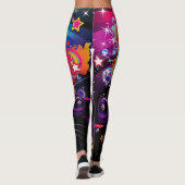 DJ Muziek Kleurrijke Moderne Luidsprekers Musical  Leggings (Achterkant)