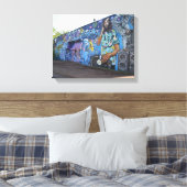 DJ muziek muur Graffiti Street art, urban real Canvas Afdruk (Insitu (Slaapkamer))