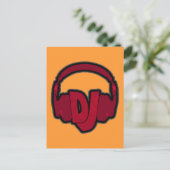 DJ-muziekhoofdtelefoon Briefkaart (Staand voorkant)