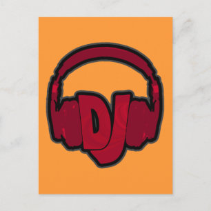 DJ-muziekhoofdtelefoon Briefkaart