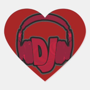DJ-muziekhoofdtelefoon Hart Sticker