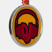 DJ-muziekhoofdtelefoon Metalen Ornament (Rechts)