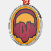 DJ-muziekhoofdtelefoon Metalen Ornament (Links)
