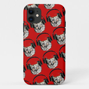 dj - muziekkat met hoofdtelefoon Case-Mate iPhone case